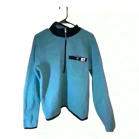Mens The North Face Gordon Lyons 1/4 Zip Pullover Fleece Sweater Jacket Blue S - Picture 3 of 8